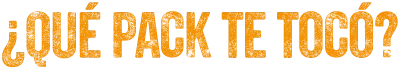 ¿Qué pack te tocó?